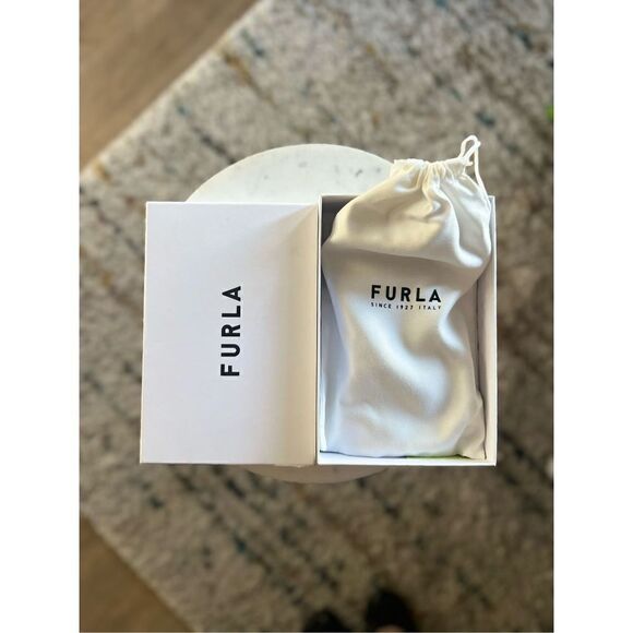 FURLA Classic Credit Card‎ Case Leather Wallet Wristlet, Black, Wrist Strap, NWT - Picture 16 of 16